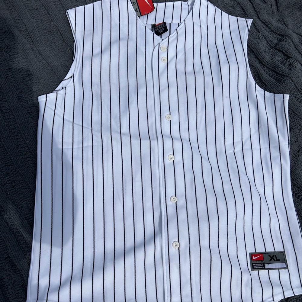 Nike pinstripe baseball/softball jersey